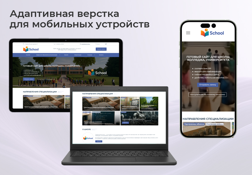 BS: Школа (ФЗ) - сайт школы, университета, колледжа, лицея, гимназии, интерната, института, ВУЗа 4