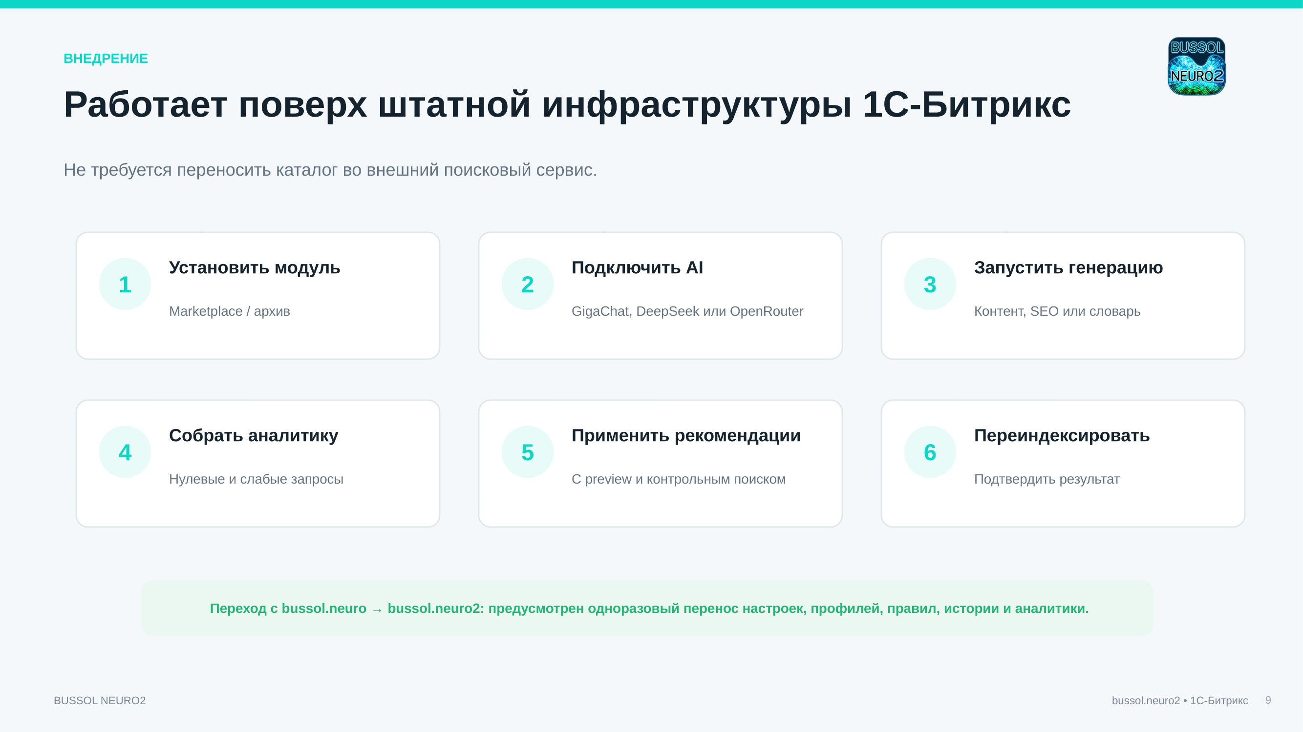 BUSSOL Neuro — нейросети и умный поиск 10