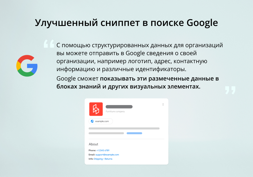 INRAISE: Микроразметка Schema.org 4 в 1. Организация, хлебные крошки, статьи, поиск 4