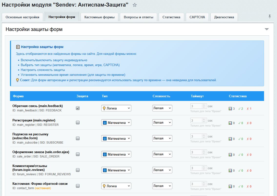 SenDev: Protect - антиспам-защита 9