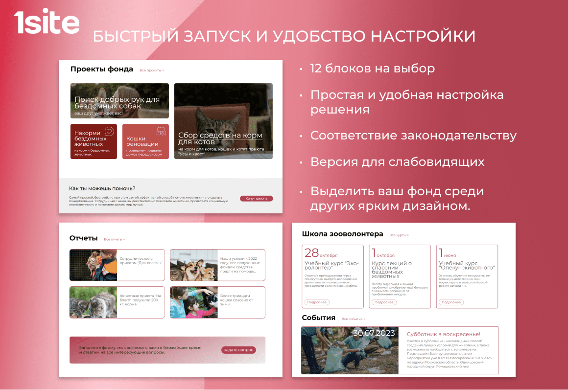 1Site.NKO - Сайт некоммерческой организации, благотворительного фонда 2