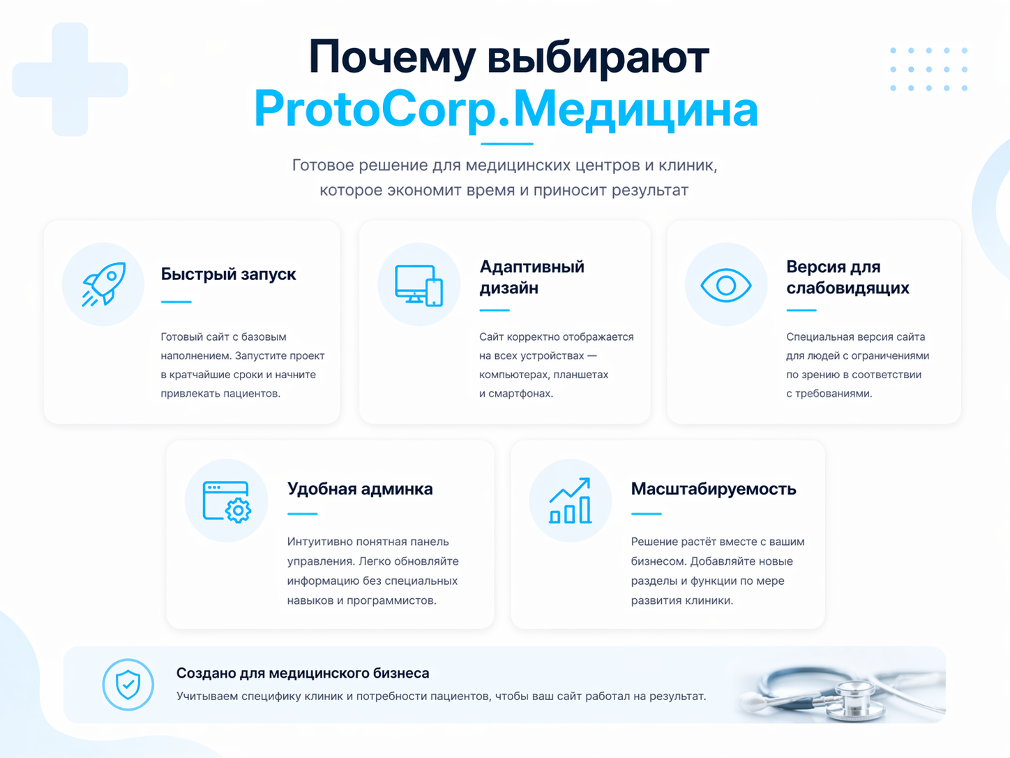 ProtoCorp.Медицина - веб-сайт медцентра с каталогом товаров 7