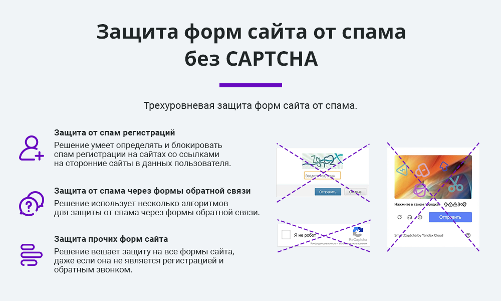 Защита форм сайта от спама без CAPTCHA 