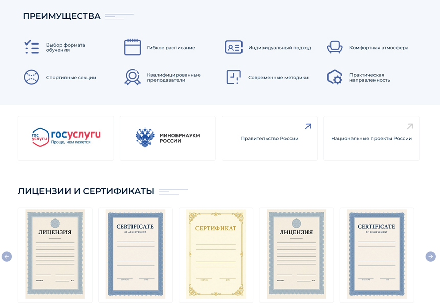 BS: Школа (ФЗ) - сайт школы, университета, колледжа, лицея, гимназии, интерната, института, ВУЗа 8