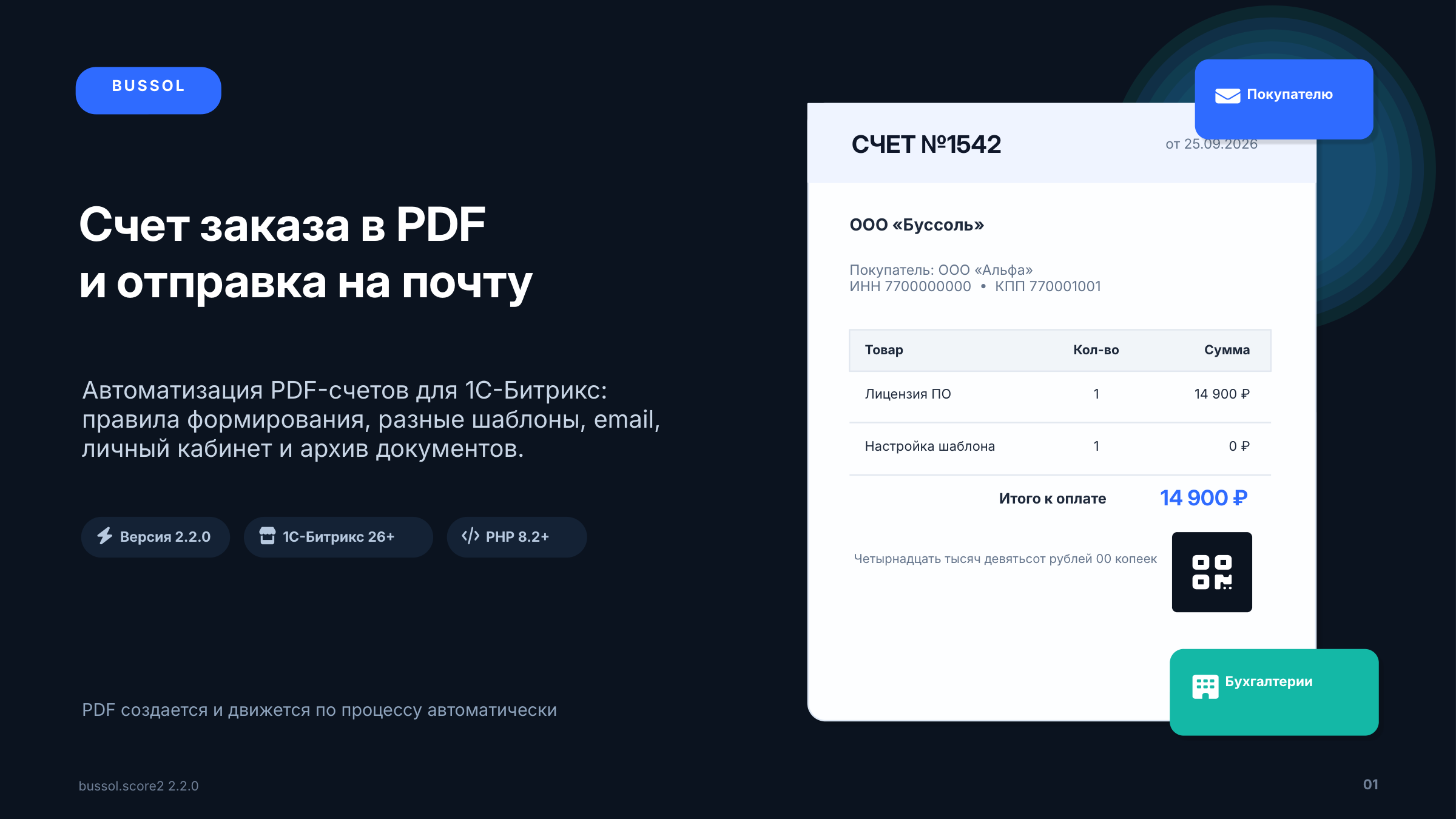 Bussol: Счет заказа в PDF и отправка на почту 