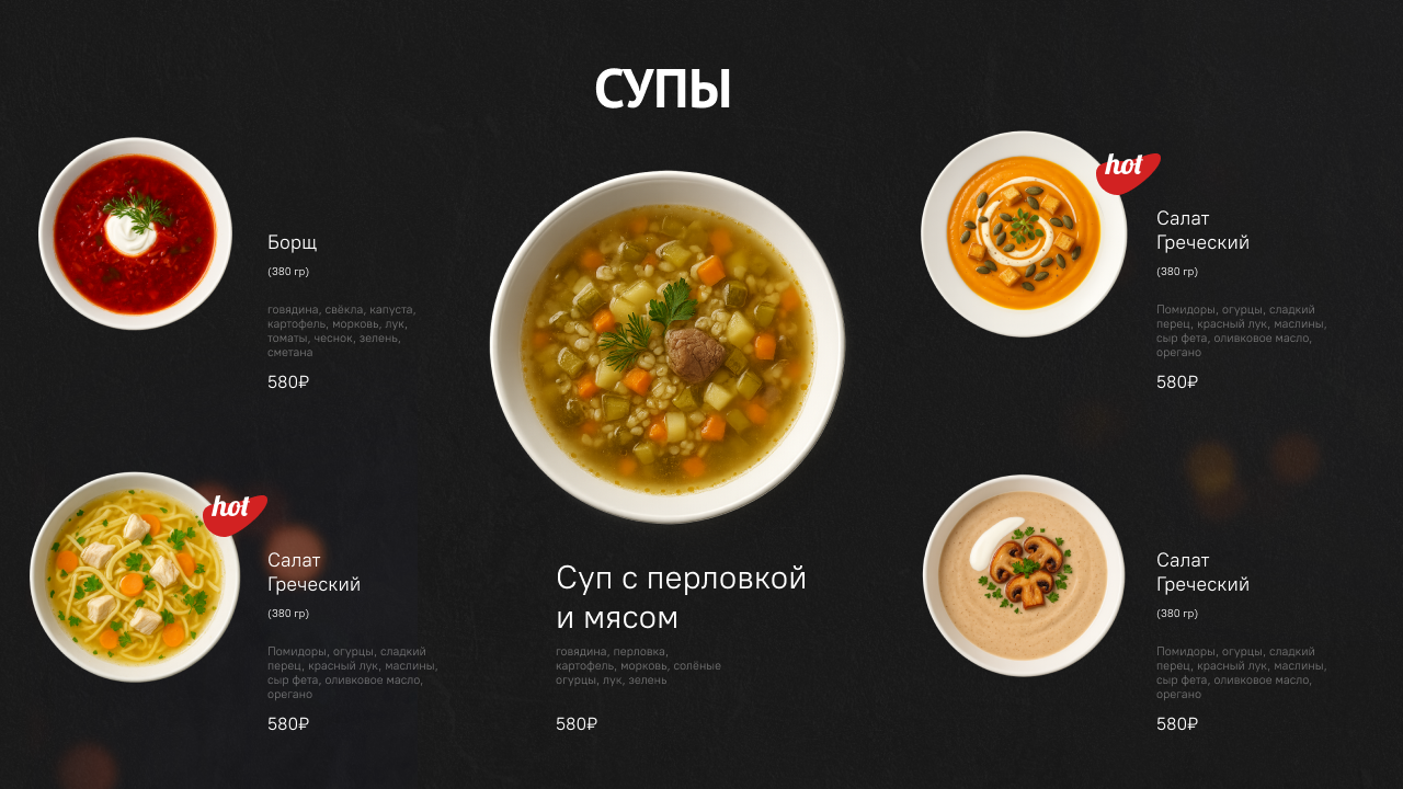 Сafeboard - Создание и моментальная актуализация цифровых меню-бордов для вашего кафе 8
