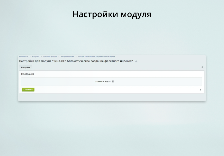 INRAISE: Автоматическое создание фасетного индекса 4