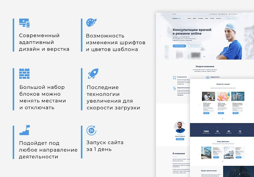 Иннова: MedLand - лендинг медицинского центра 2