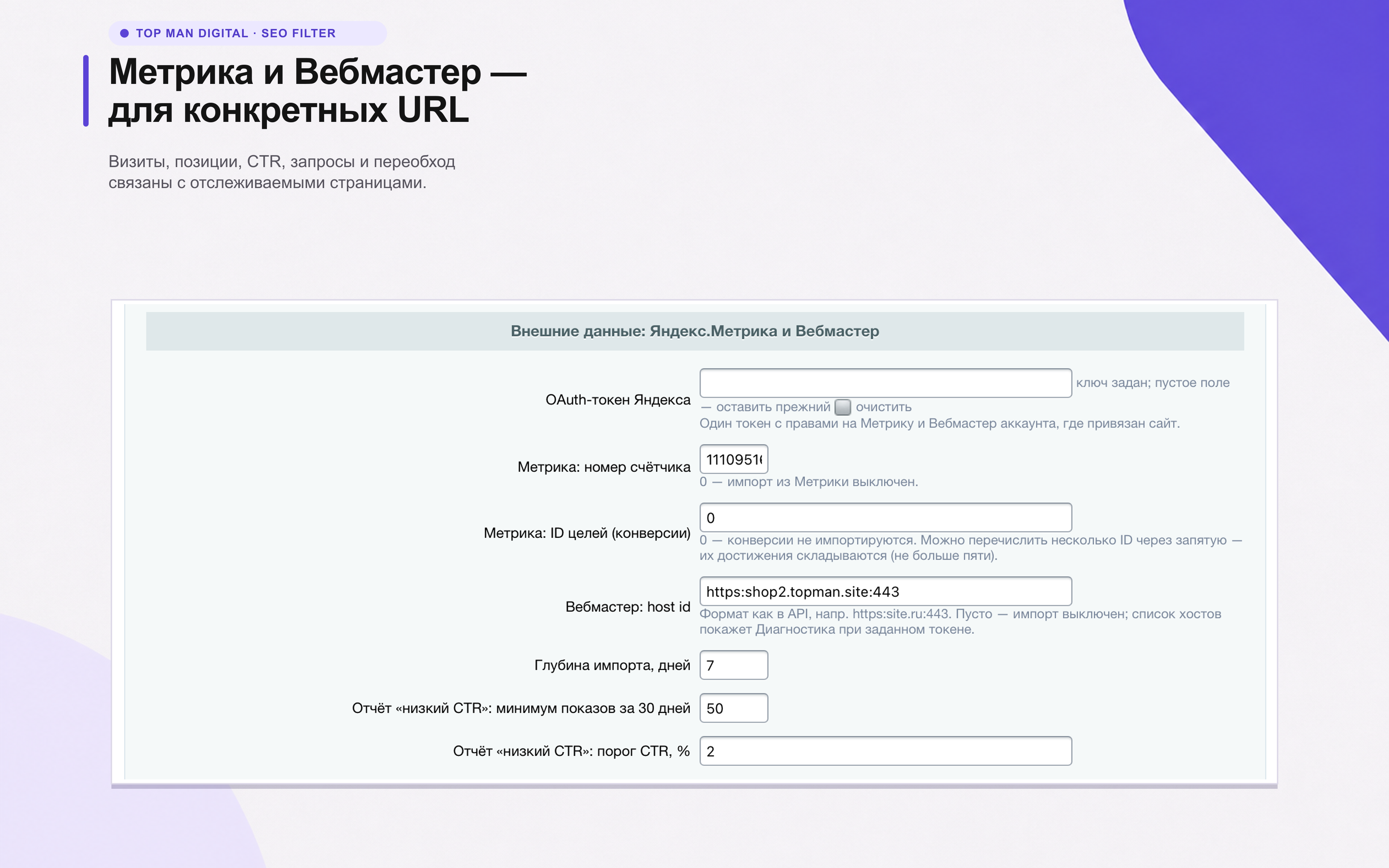 Top Man Digital: SEO помощник 20