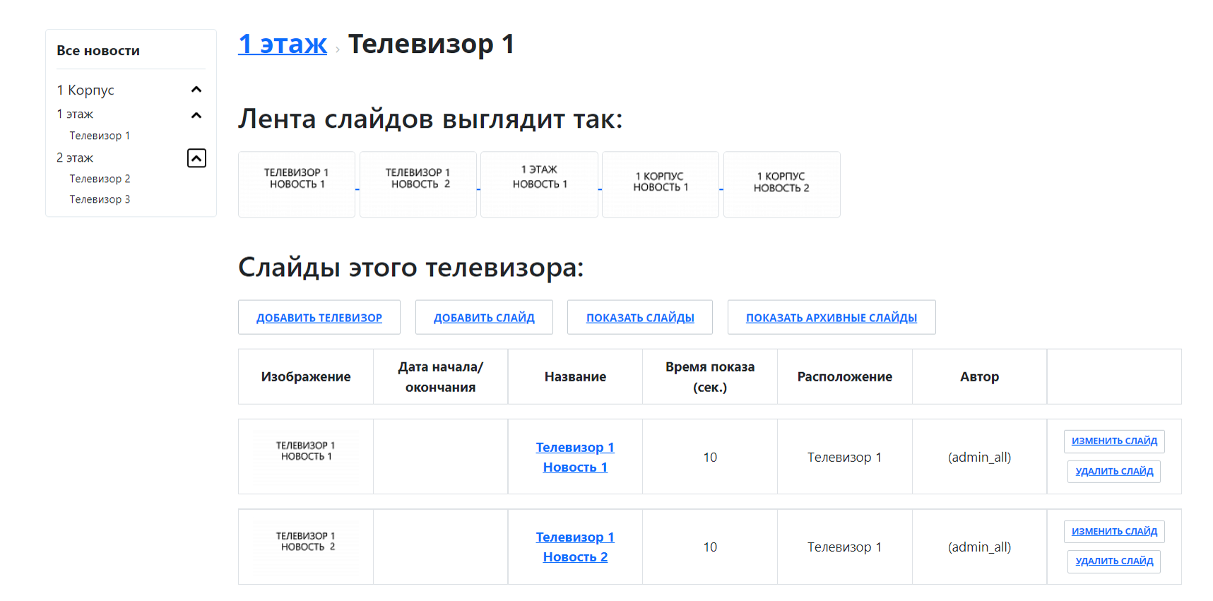 itconstruct.tv - показ слайдов на цифровых экранах 2