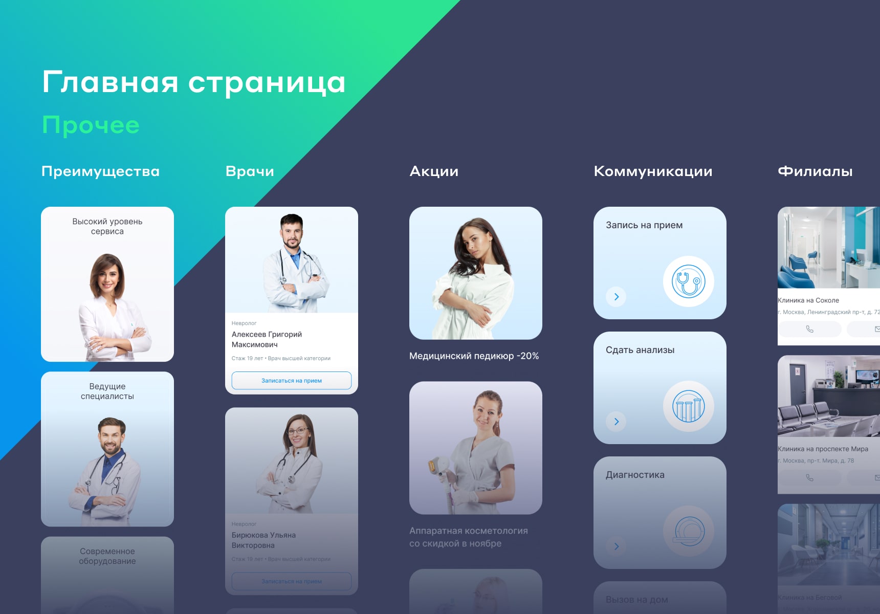 Сайт многопрофильной клиники, медицинского центра 6